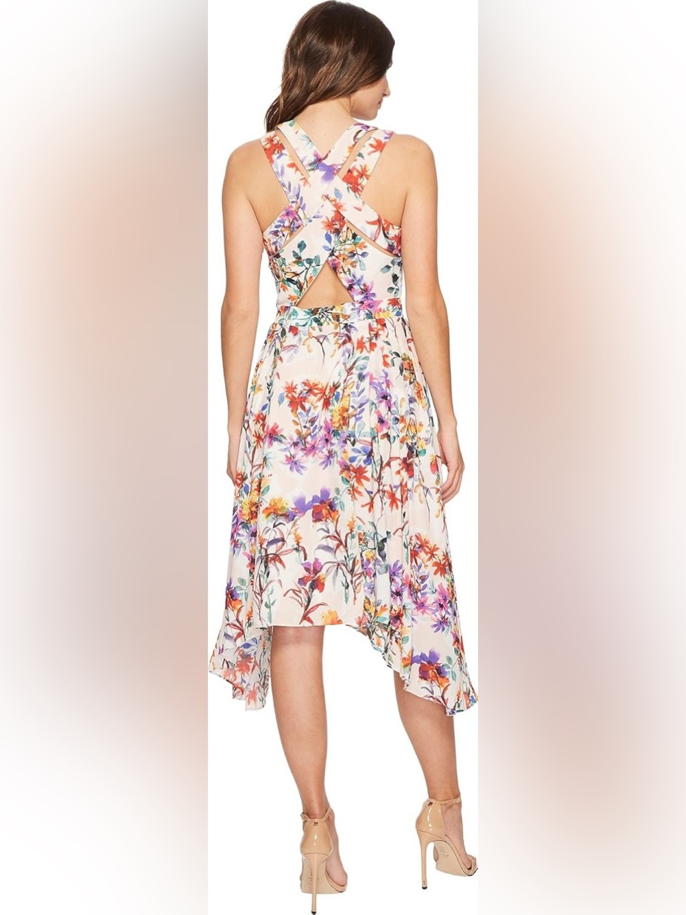 Adelyn Rae Size L Vanessa Woven Floral Printed Fit & Flare Dress - Picture 3 of 13
